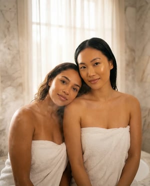 [Couple] Two Women Licking a Penis